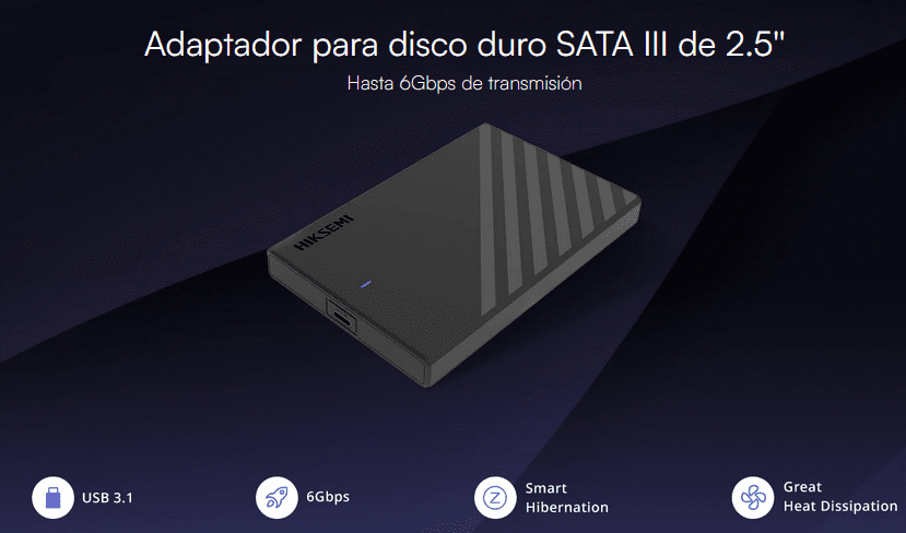 Adaptador para Disco Duro SATA III de 2.5" Cable USB-A a Tipo C y Adaptador Tipo C a C