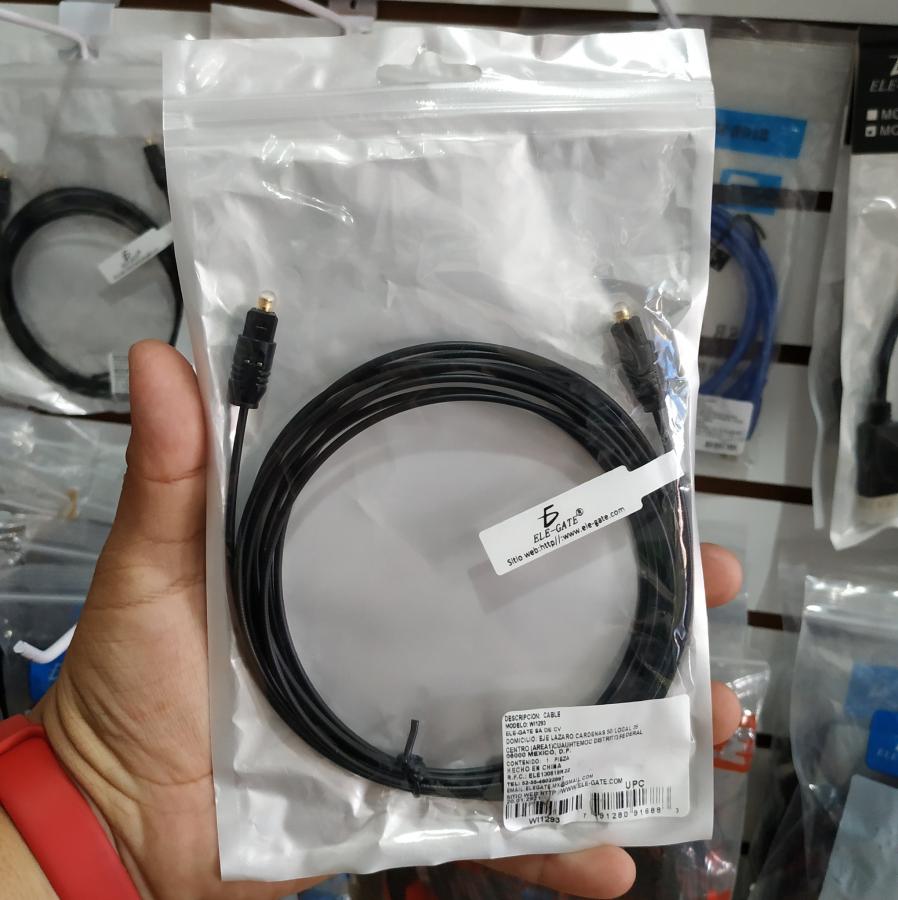 CABLE OPTICO DE AUDIO 3 MT