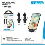 MICROFONO DE SOLAPA DOBLE  INALAMBRICO TIPO C IT-MC851