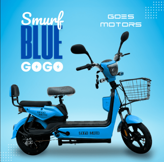 BICICLETA ELECTRICA GOES MOTORS GOGO MOTO AZUL