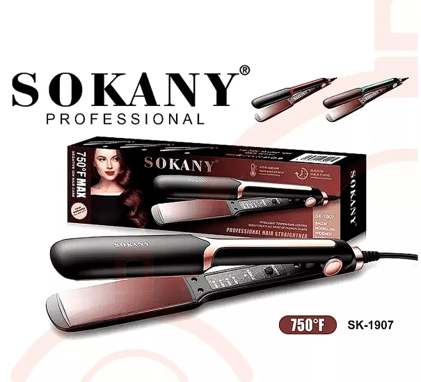 PLANCHA DE CABELLO SOKANY TIPO PROFESIONAL SK-1907
