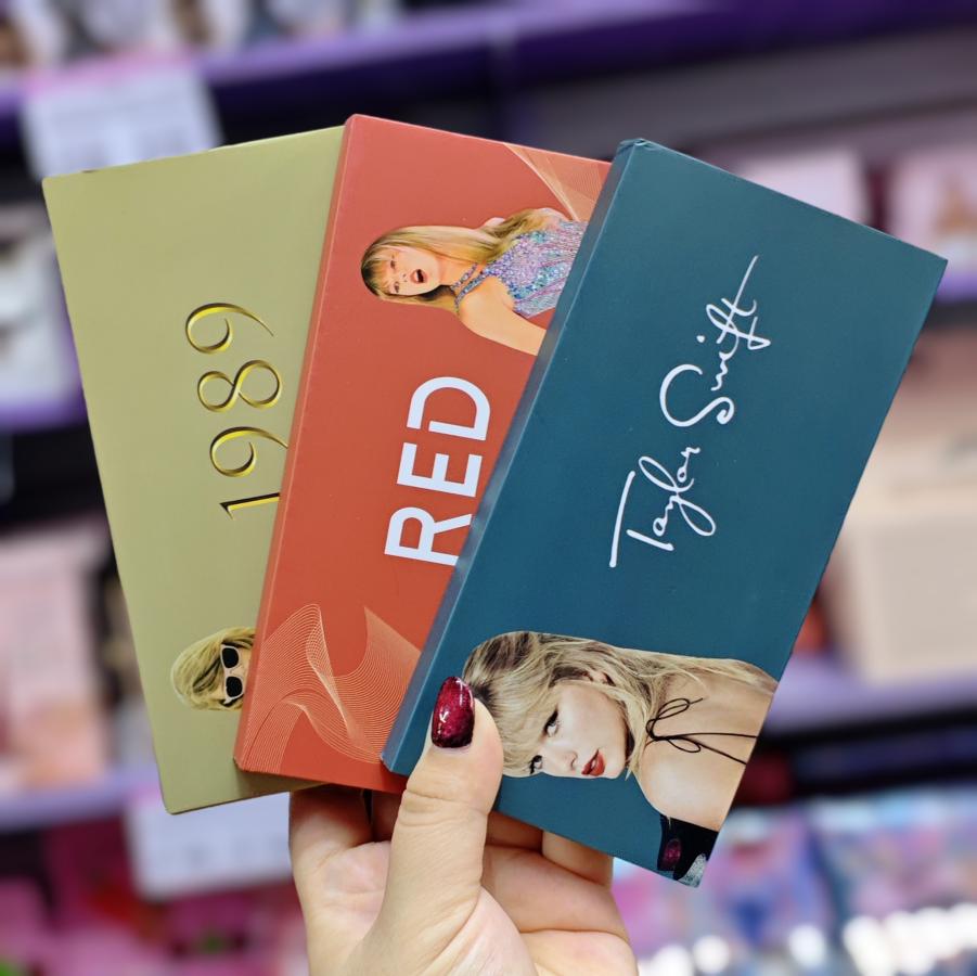 SOMBRAS TAYLOR SWIFT COLOR DORADO-ROJO-AGUAMARINA
