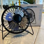 VENTILADOR DE ESCRITORIO METALICO 4INCH USB FS70