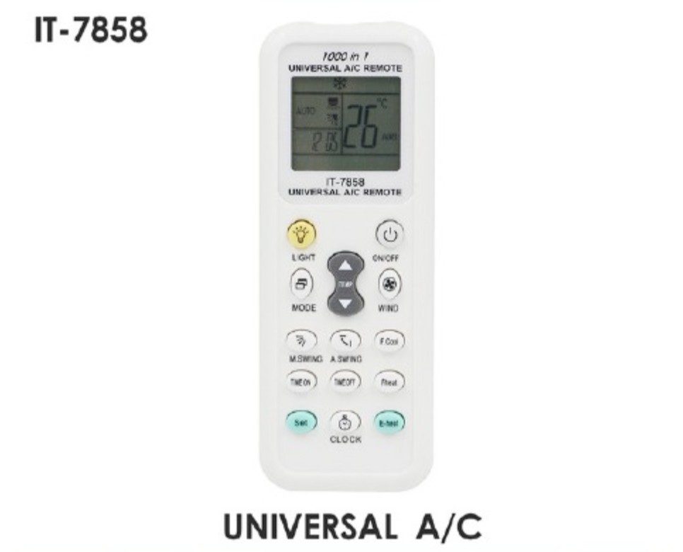 CONTROL REMOTO UNIVERSAL PARA AIRE ACONDICIONADO IT-BLUE IT-7858