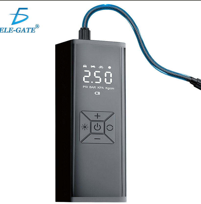 BOMBA DE AIRE CON BATERIA ELECTRICA Y PANTALLA LCD PARA NEUMATICOS DE BICICLETA