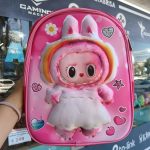 MOCHILA LABUBU CON LUZ DOBLE CIERRE INFANTIL