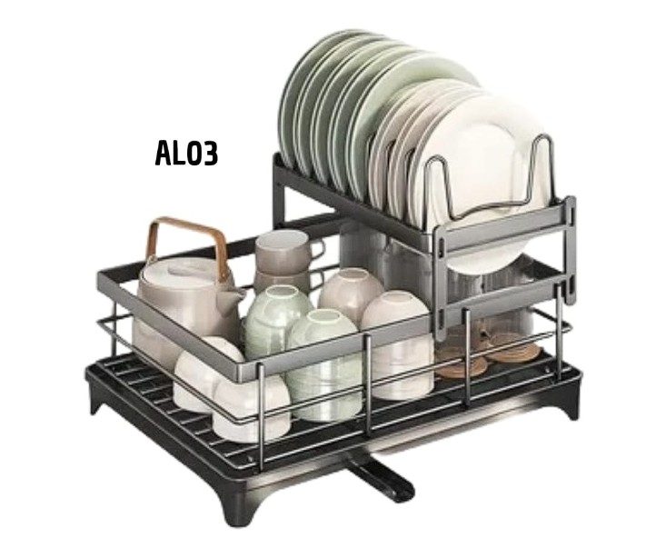 ESCURRIDOR PARA TRASTES 2 NIVELES METALICO
