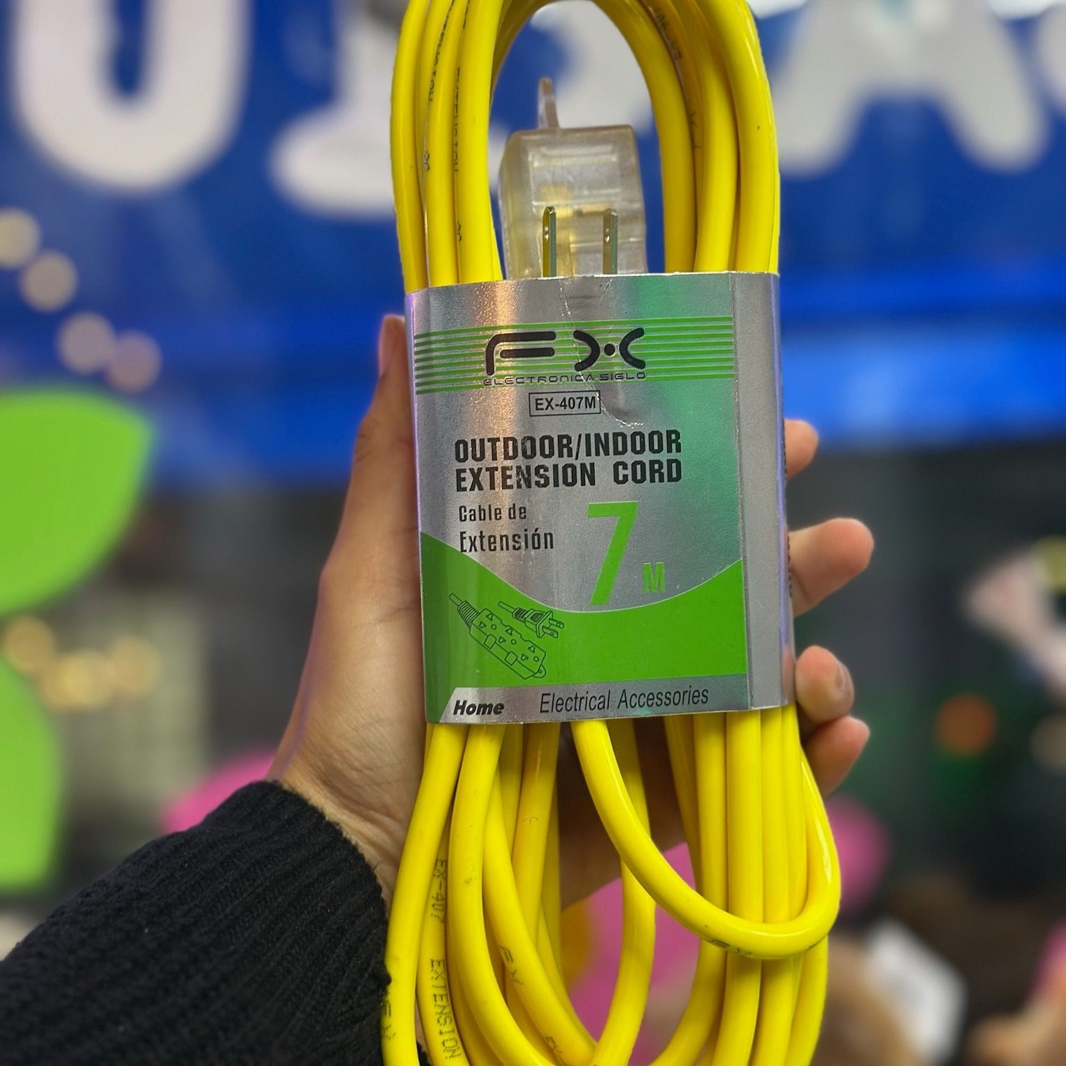 EXTENSION ELECTRICA USO EXTERIOR FX 7 METROS EX-407M
