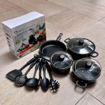 JUEGO DE SARTENES OLLAS Y CUCHARAS DE 13 PIEZAS SH-1029